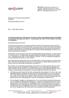  Änderung der Verordnung über die Abzugsberechtigung für Beiträge an anerkannte Vorsorgeformen (BVV 3) – Umsetzung der Mo. Ettlin 19.3702, Einkauf in die Säule 3a ermöglichen