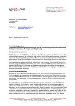  Totalrevision der Medizinprodukteverordnung und der Verordnung über klinische Versuche mit Medizinprodukten (neue Medizinprodukte-Regulierung)