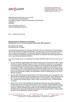  Änderung der Covid-19 Verordnung besondere Lage: Öffnungspaket II