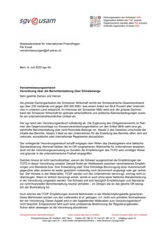  Verordnung über die Berichterstattung über Klimabelange