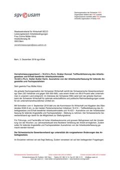  16.414 s Pa.Iv. Graber Konrad. Teilflexibilisierung des Arbeitsgesetzes und Erhalt bewährter Arbeitszeitmodelle 16.423 s Pa.Iv. Keller-Sutter Karin. Ausnahme von der Arbeitszeiterfassung...
