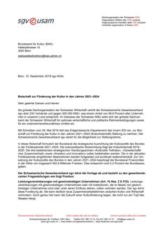  Botschaft zur Förderung der Kultur in den Jahren 2021–2024