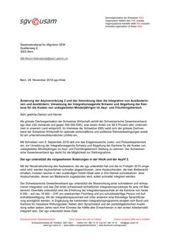  Änderung der Asylverordnung 2 und der Verordnung über die Integration von Ausländerinnen und Ausländern;Umsetzung der Integrationsagenda Schweiz und Abgeltung der Kantone für die Kosten...