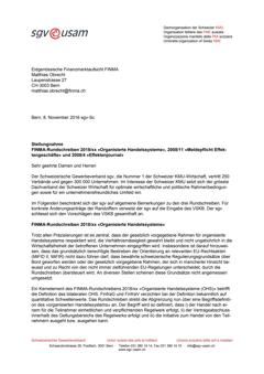 Stellungnahme FINMA-Rundschreiben 2018/xx «Organisierte Handelssysteme», 2008/11 «Meldepflicht Effek-tengeschäfte» und 2008/4 «Effektenjournal»