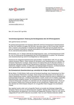  Änderung des Bundesgesetzes über die Erfindungspatente