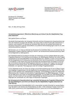  Vernehmlassungsantwort: Öffentliche Mitwirkung zum Entwurf des SIL-Objektblattes Flugplatz Dübendorf
