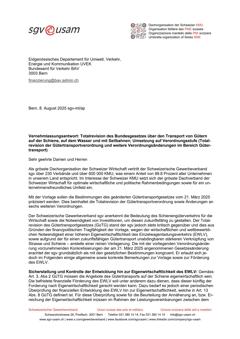  Totalrevision des Bundesgesetzes über den Transport von Gütern auf der Schiene, auf dem Wasser und mit Seilbahnen; Umsetzung auf Verordnungsstufe
