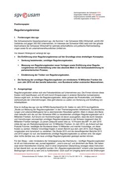  Positionspapier Regulierungsbremse